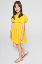 Yellow Flounce Dress - Kids Wholesale Boutique Clothing, Dress - Girls Dresses, Yo Baby Wholesale - Yo Baby