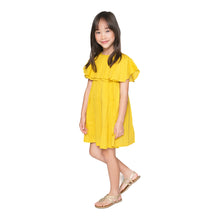 Yellow Flounce Dress - Kids Wholesale Boutique Clothing, Dress - Girls Dresses, Yo Baby Wholesale - Yo Baby