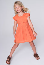 Peach Flounce Dress with Back Tie - Kids Wholesale Boutique Clothing, Dress - Girls Dresses, Yo Baby Wholesale - Yo Baby