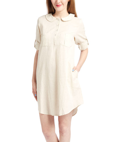 Off-white Shirt Dress - Kids Wholesale Boutique Clothing, Dress - Girls Dresses, Yo Baby Wholesale - Yo Baby