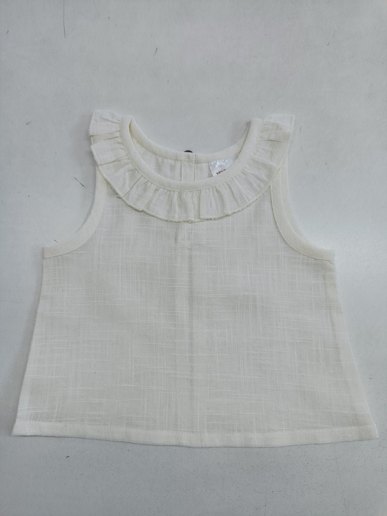 Neck Ruffle Ivory Top Yo Baby Wholesale