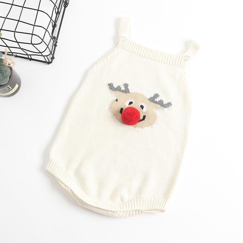 White Rudolph-Reindeer Sweater Onesie - Unisex