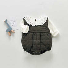 Girls Knit Top & Quilted Tank Romper - 2 Pc Set