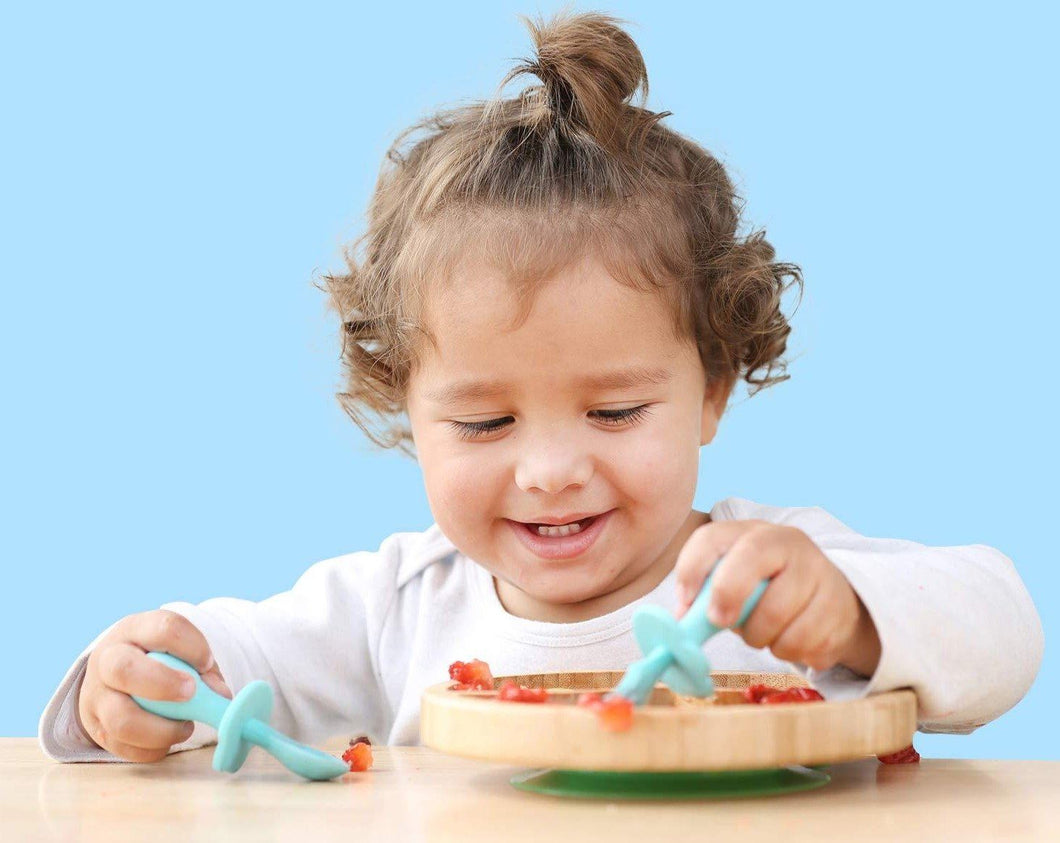 Baby Training Spoon And Fork Set, Self-feeding Learning Spoons