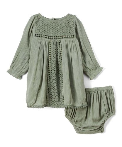 Sea Foam Green Lace Infant Dress - Kids Wholesale Boutique Clothing, Dress - Girls Dresses, Yo Baby Wholesale - Yo Baby