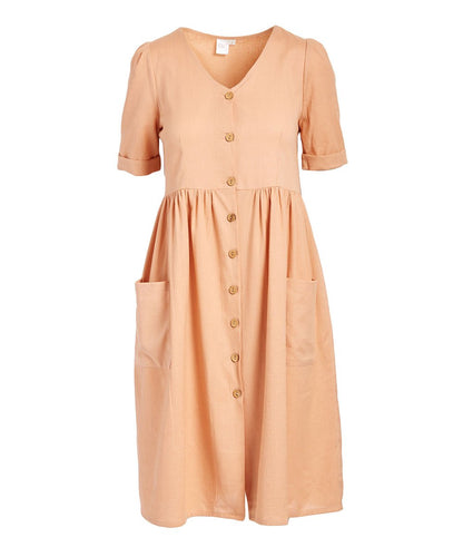 Dusty Pink Fit & Flare Dress
