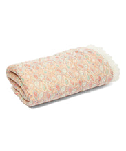 Lace-Trim Paisley Quilted Blanket