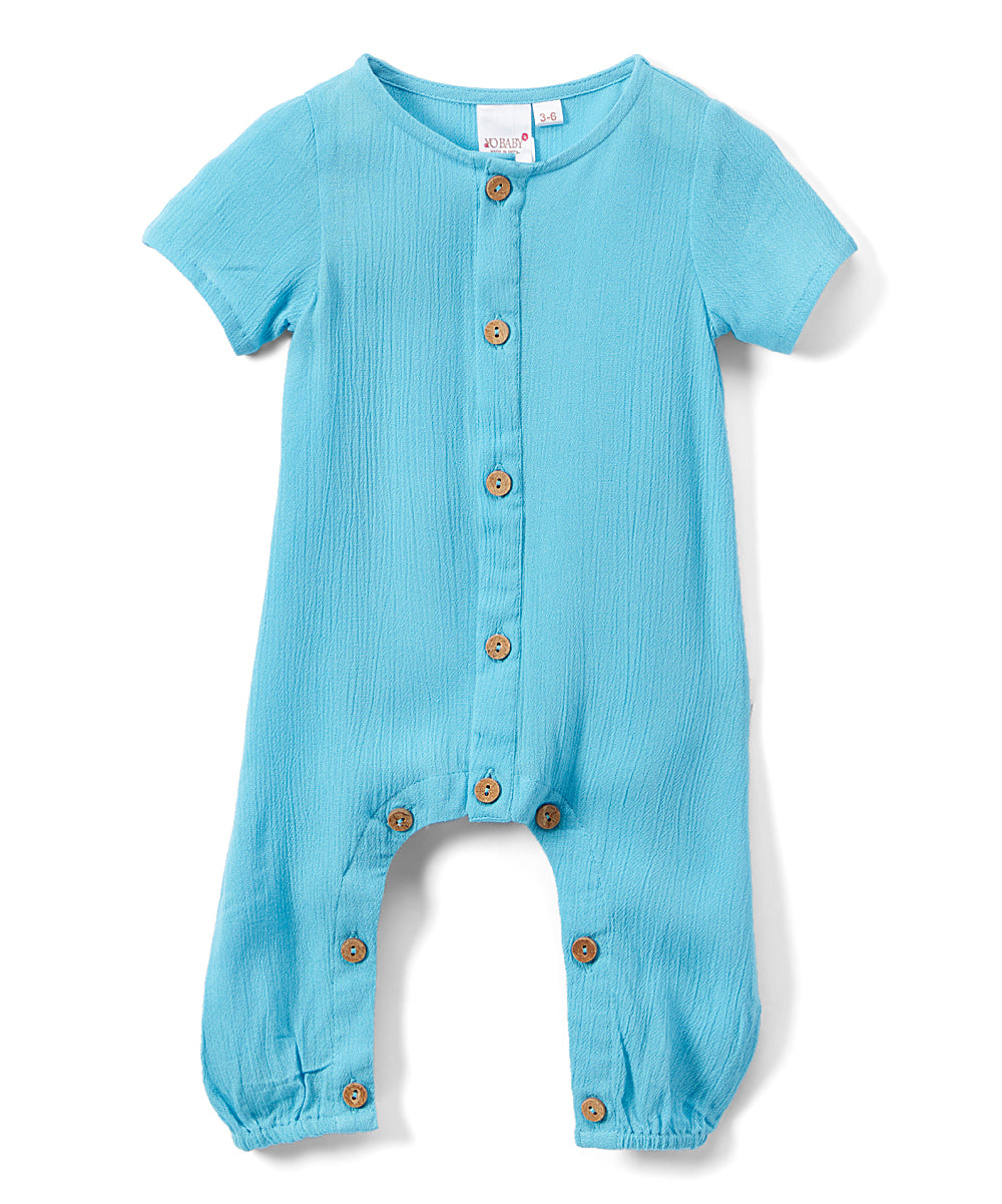 Boys Infant Half Sleeves Romper - Turquoise