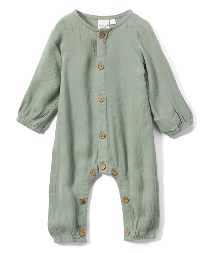 Boys Infant Full Sleeves Romper - Sage