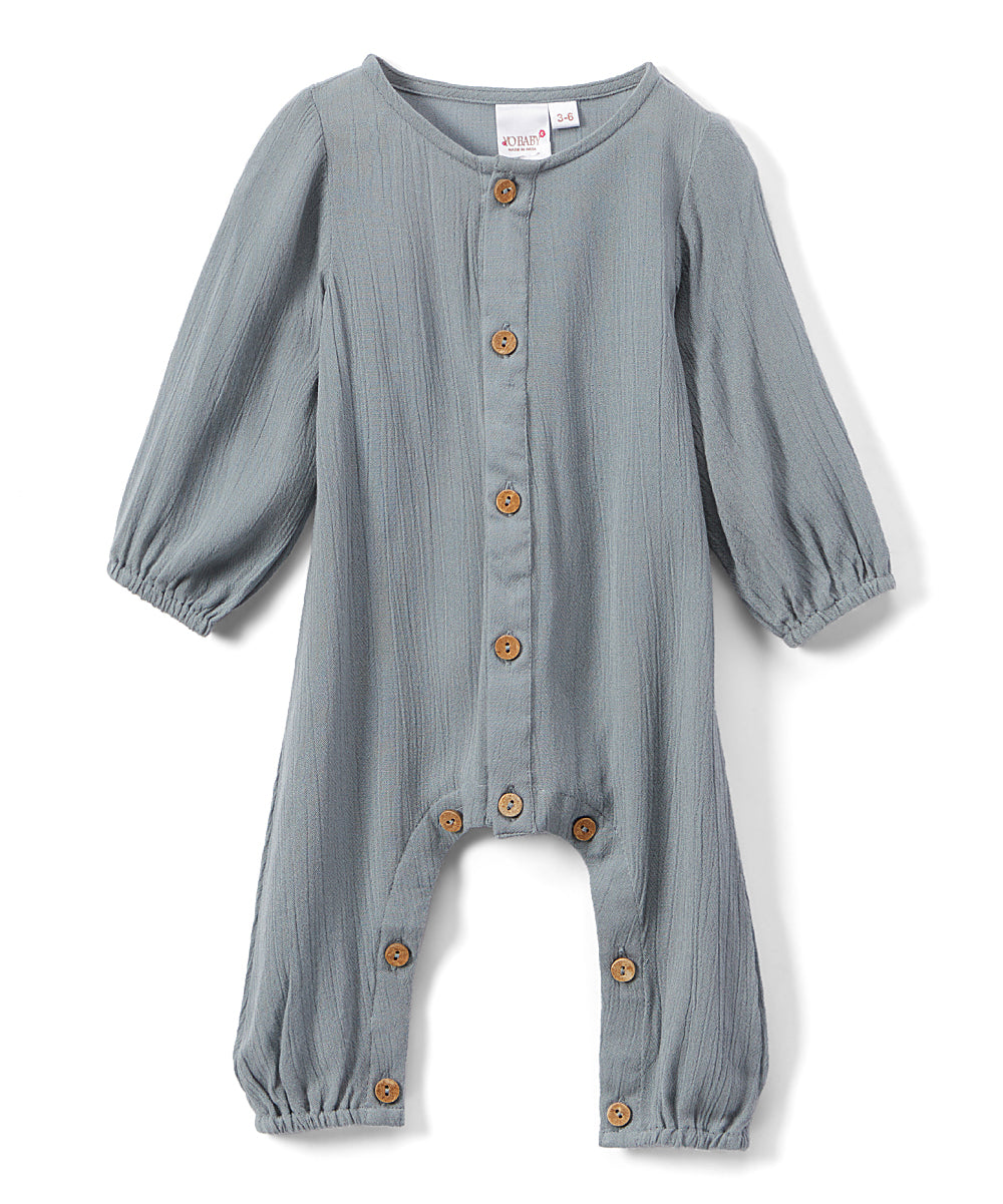 Boys Infant Full Sleeves Romper - Powder Blue