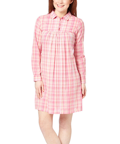 Pink Checks Dress - Kids Wholesale Boutique Clothing, Shirt-Dress - Girls Dresses, Yo Baby Wholesale - Yo Baby