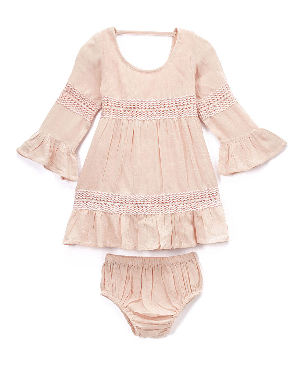 Blush Lace Infant Dress - Kids Wholesale Boutique Clothing, Dress - Girls Dresses, Yo Baby Wholesale - Yo Baby